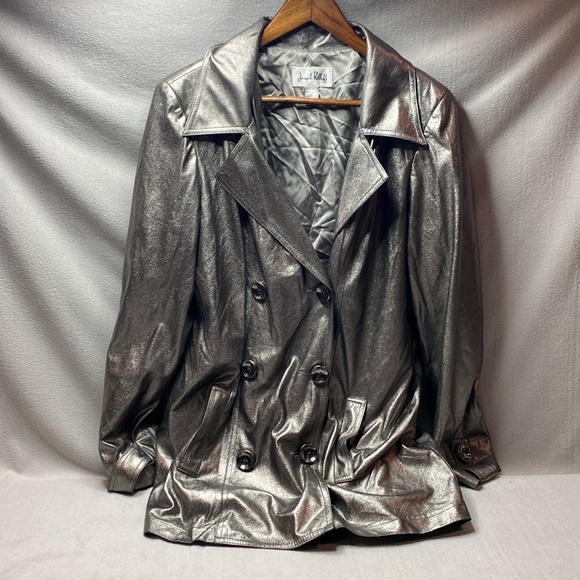 Joseph Ribkoff silver double button front jacket size 14 - Picture 1 of 6